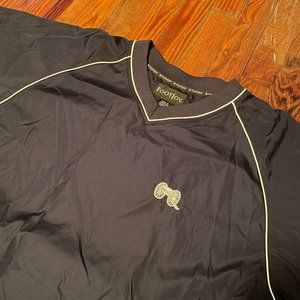 FootJoy FJ Golf Navy Blue Short Sleeve Windbreaker Pullover Men's L Large Logo